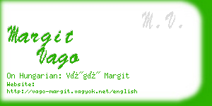 margit vago business card